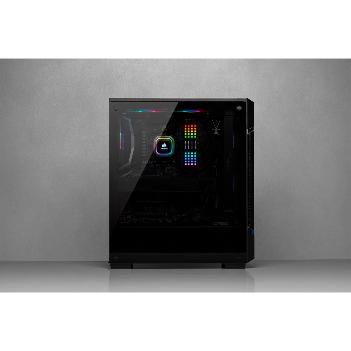 Кутия Corsair iCUE 220T RGB Airflow Tempered Glass Black