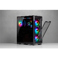 Кутия Corsair iCUE 220T RGB Airflow Tempered Glass Black