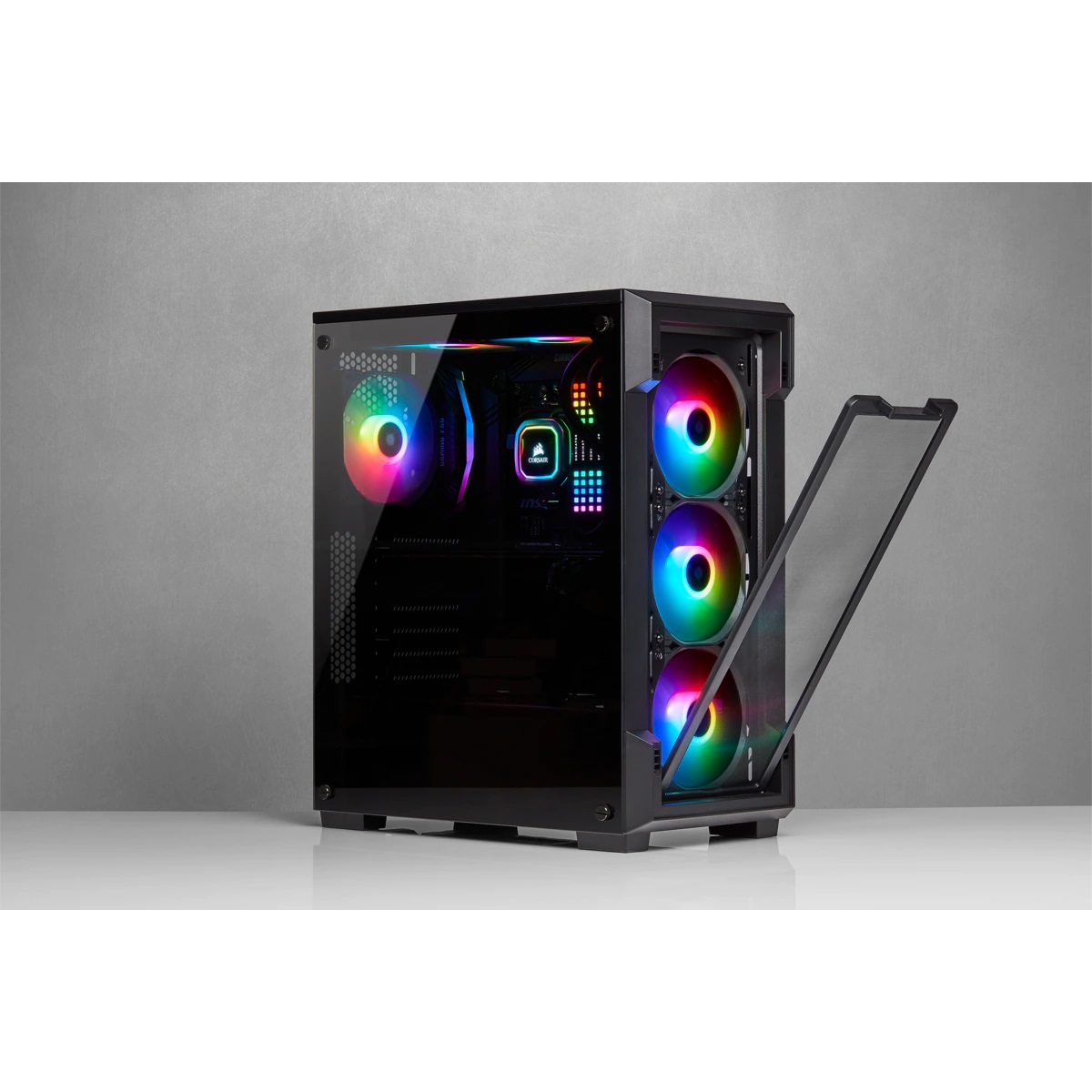 Кутия Corsair iCUE 220T RGB Airflow Tempered Glass Black