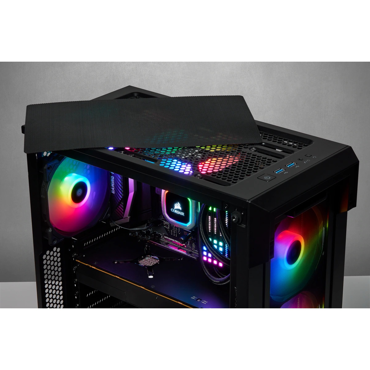 Кутия Corsair iCUE 220T RGB Airflow Tempered Glass Black