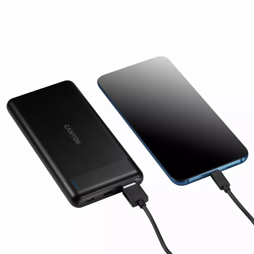 PowerBank Canyon PB-107 10 000 mAh, черен - CNE-CPB1007B