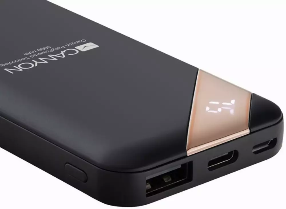 PowerBank Canyon PB-54, 5000 mAh, черен - CNE-CPBP5B