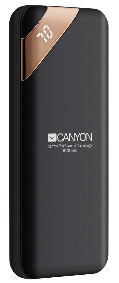 PowerBank Canyon PB-54, 5000 mAh, черен - CNE-CPBP5B