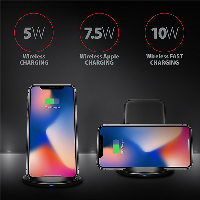 Безжично зарядно AXAGON WDC-S10D, dual coil, Qi 5/7.5/10W