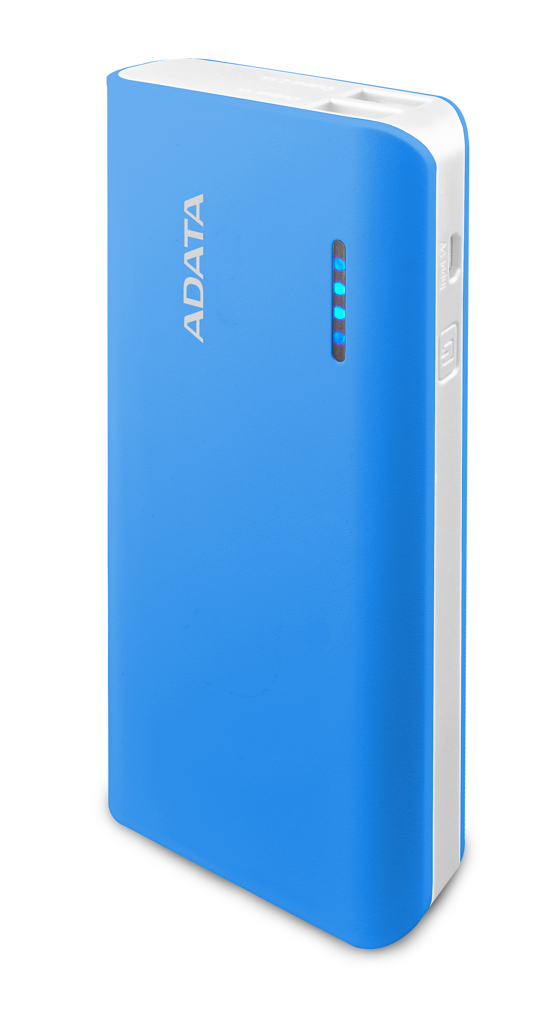 Външна батерия ADATA PT100, 10 000 mAh, синя - 	APT100-10000M-5V-CBLWH