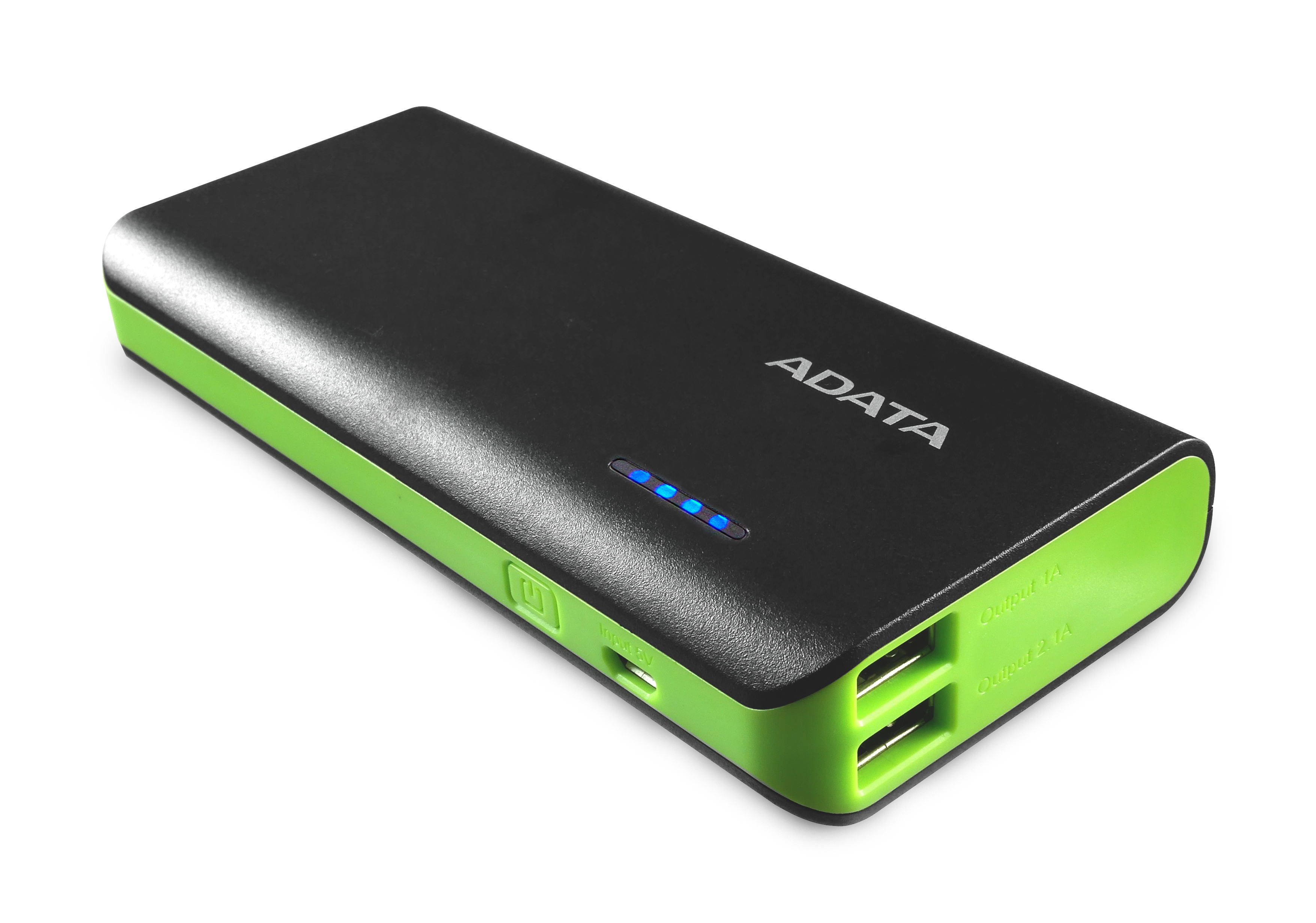 Външна батерия ADATA PT100, 10 000 mAh, Черна - APT100-10000M-5V-CBKGR