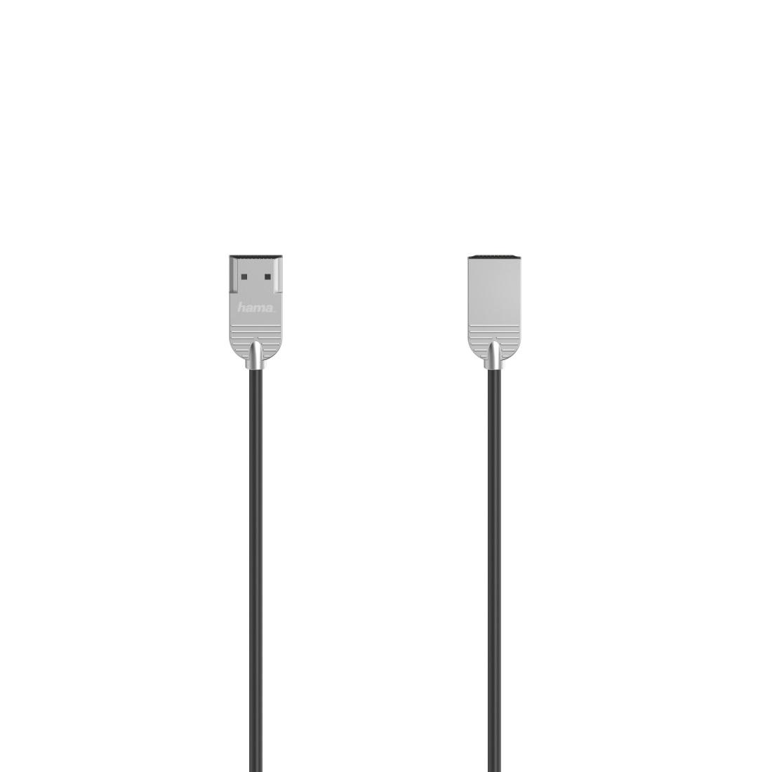 Кабел HAMA Ultra-Slim, HDMI мъжко-мъжко, Ultra-HD, 4K, 1.0 м, Екраниран
