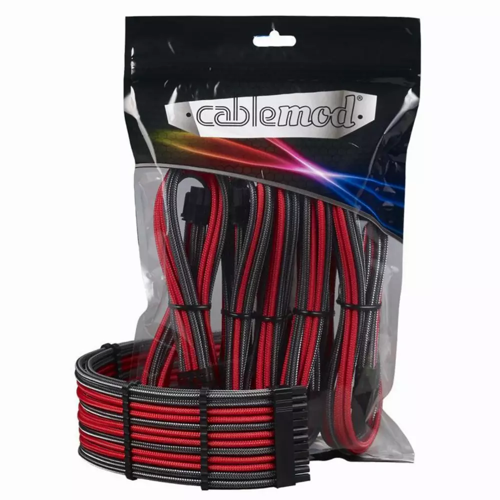 Комплект оплетени кабели CableMod PRO ModMesh Carbon/Red