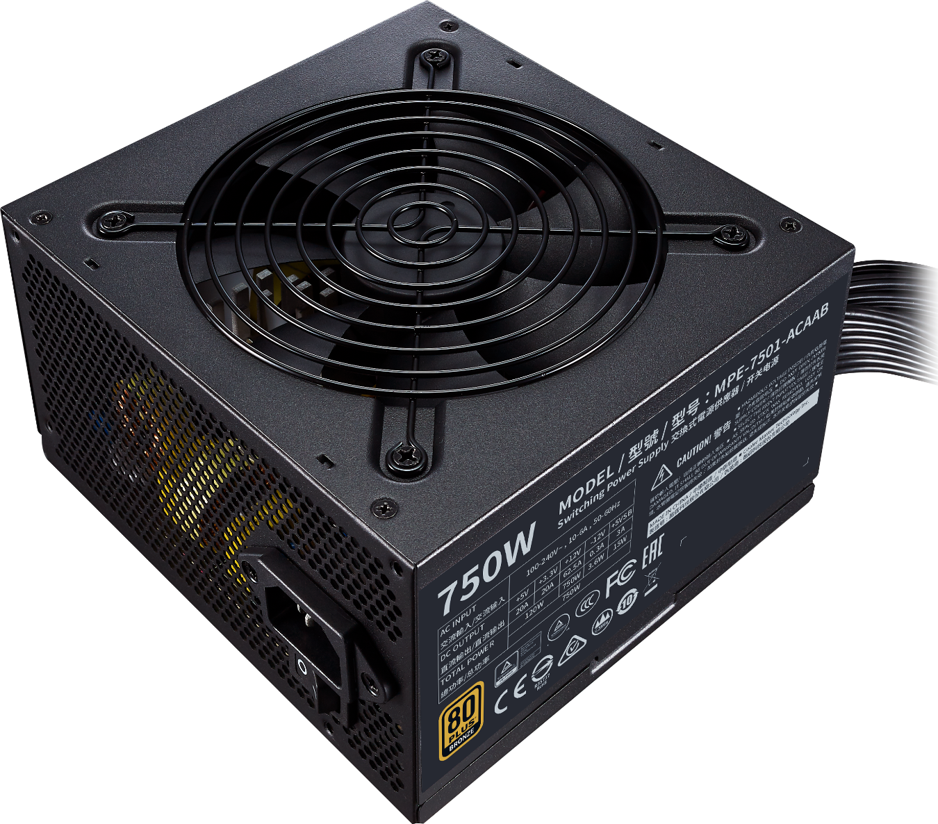 Захранване Cooler Master MWE 750 80+ Bronze - V2