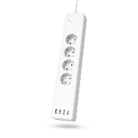Смарт разклонител HAMA 4-way, 4 гнезда, WLAN 2.4Ghz, 4 портов USB хъб, Бял