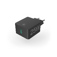 Мрежово зарядно HAMA 220V Power Delivery (PD), Qualcomm,USB-C, 25W, Черен