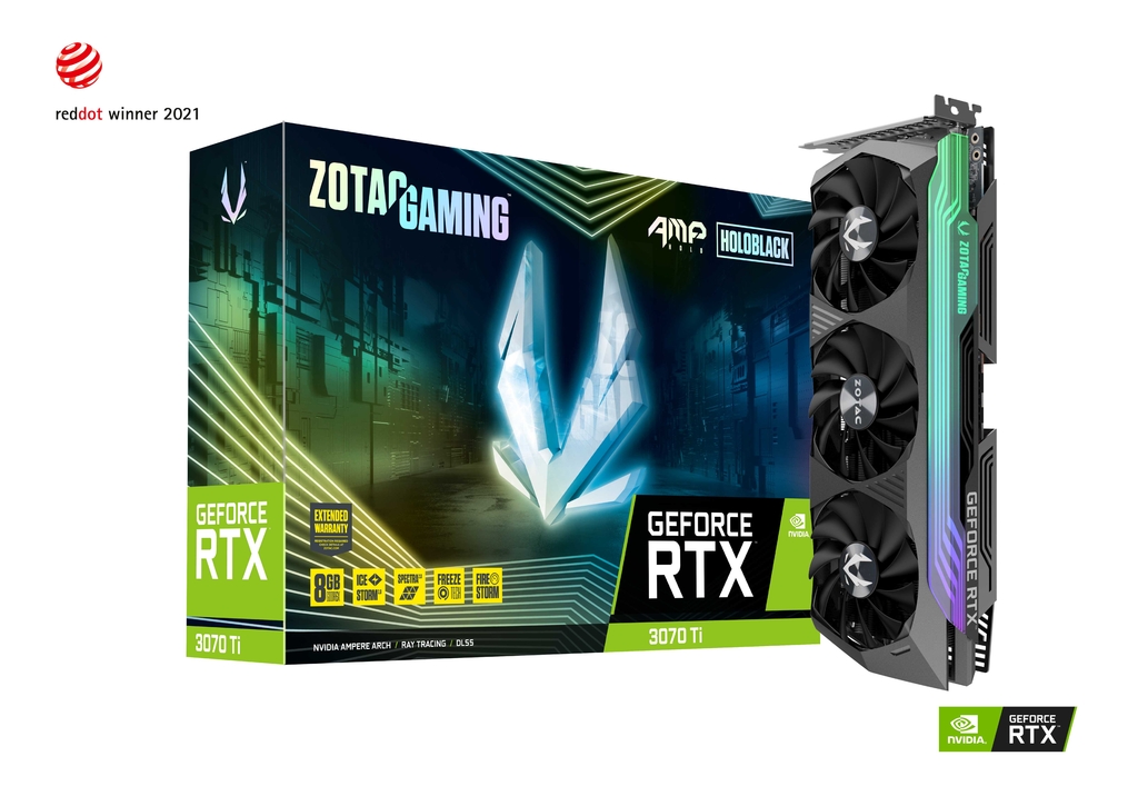 Видео карта ZOTAC GAMING GeForce RTX 3070 Ti AMP HOLO LHR 8GB
