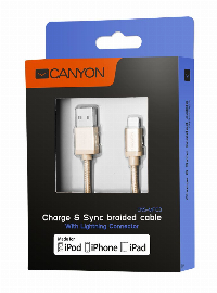 Кабел Canyon USB 2.0 към Lightning - CNS-MFIC3GO, Apple certified