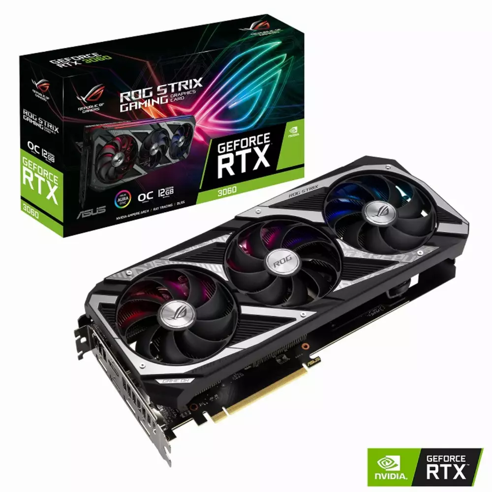 Видео карта ASUS ROG STRIX GeForce RTX 3060 V2 OC Edition 12GB GDDR6