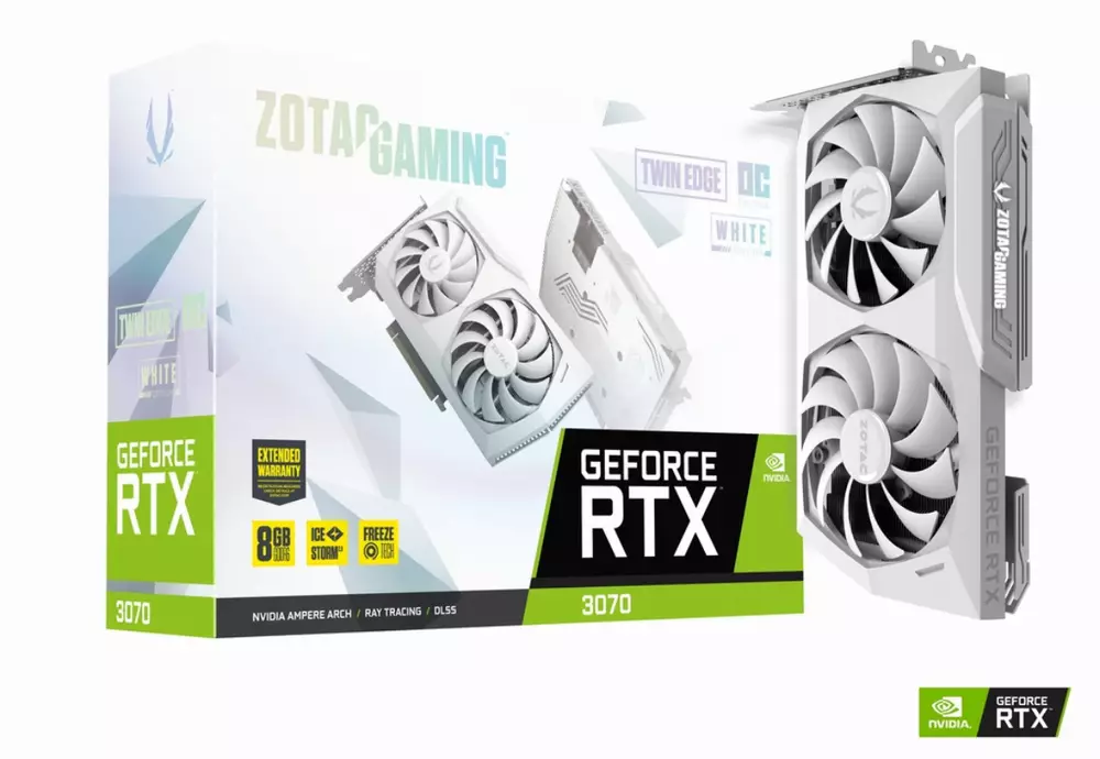 Видео карта ZOTAC GAMING GeForce RTX 3070 Twin Edge OC White Edition LHR