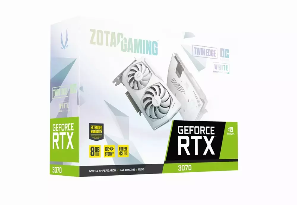 Видео карта ZOTAC GAMING GeForce RTX 3070 Twin Edge OC White Edition LHR