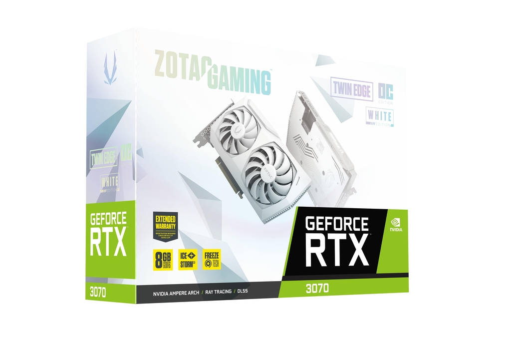 Видео карта ZOTAC GAMING GeForce RTX 3070 Twin Edge OC White Edition LHR