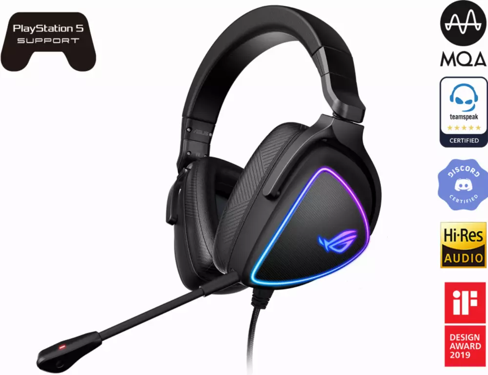 Геймърски слушалки ASUS ROG Delta S USB-C Aura Sync RGB