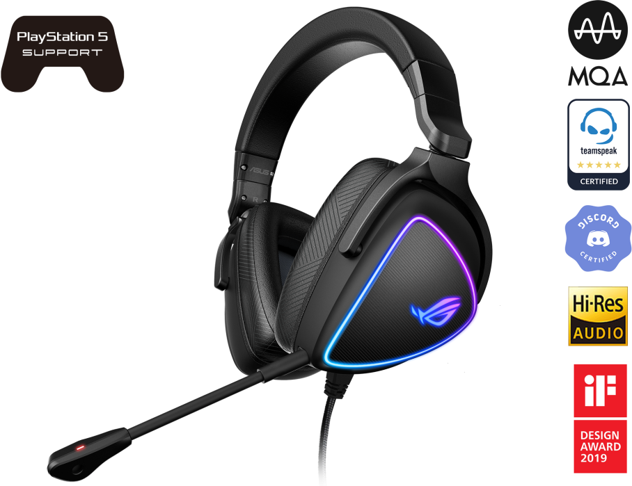 Геймърски слушалки ASUS ROG Delta S USB-C Aura Sync RGB