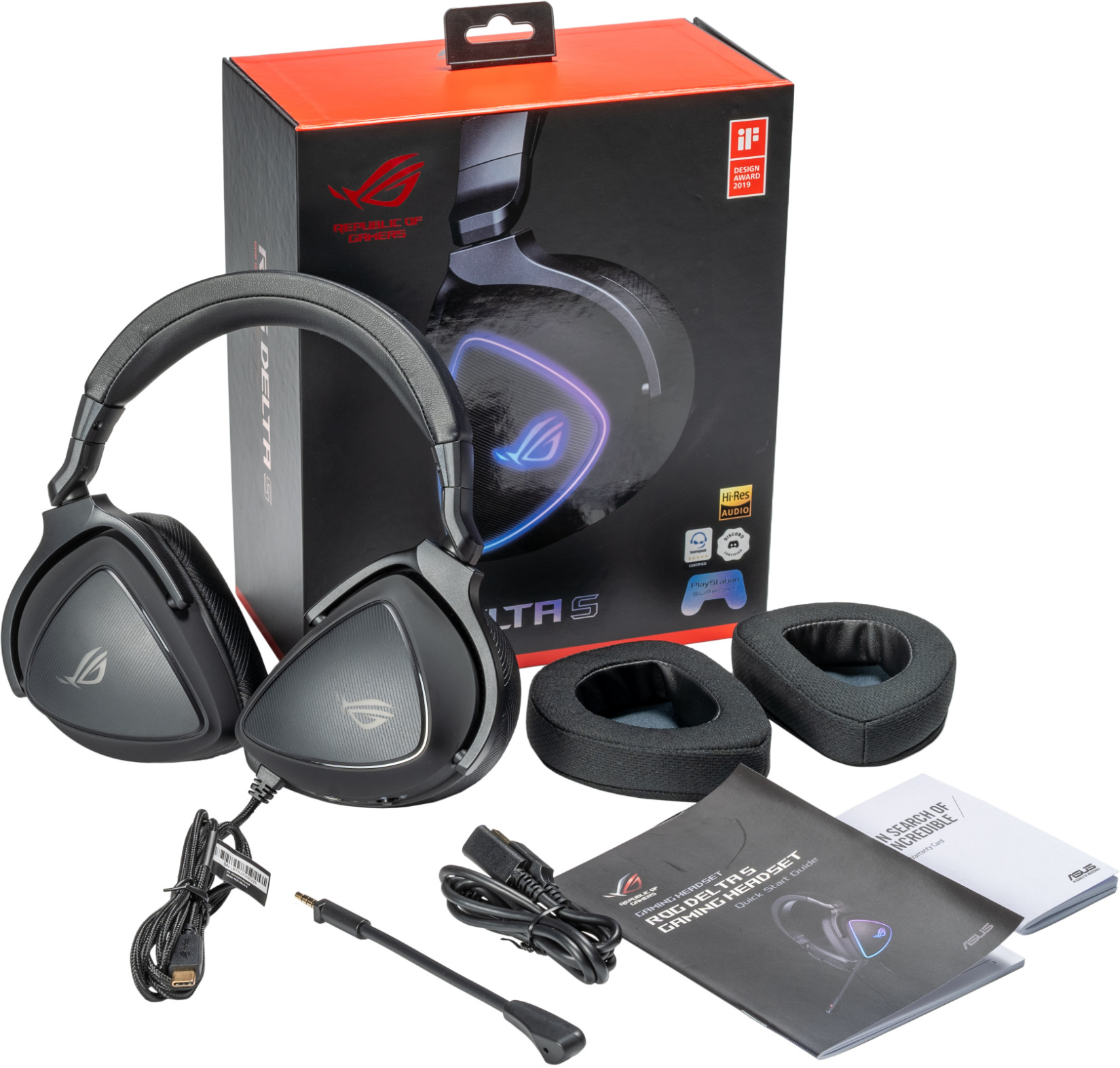 Геймърски слушалки ASUS ROG Delta S USB-C Aura Sync RGB