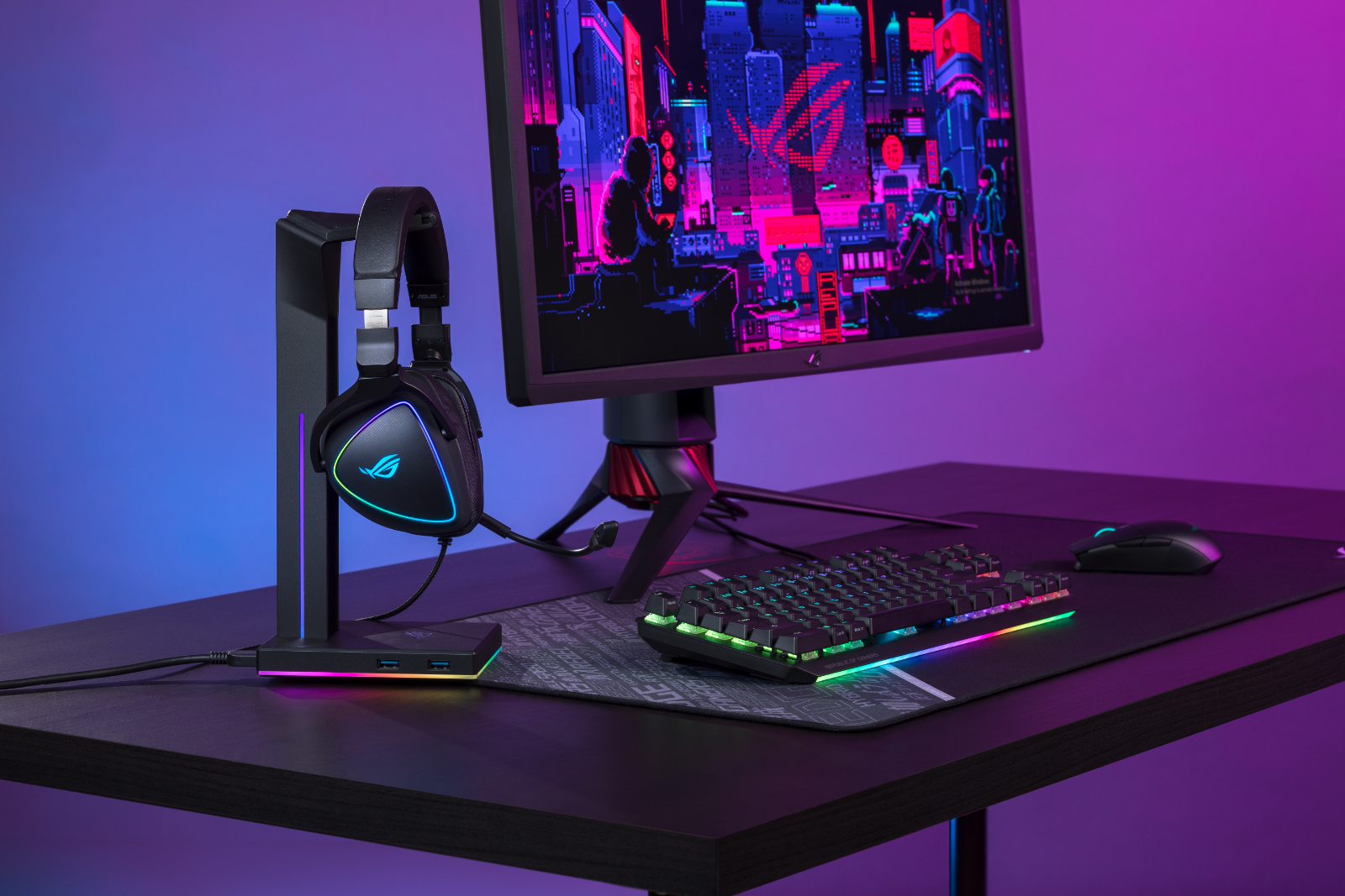 Геймърски слушалки ASUS ROG Delta S USB-C Aura Sync RGB