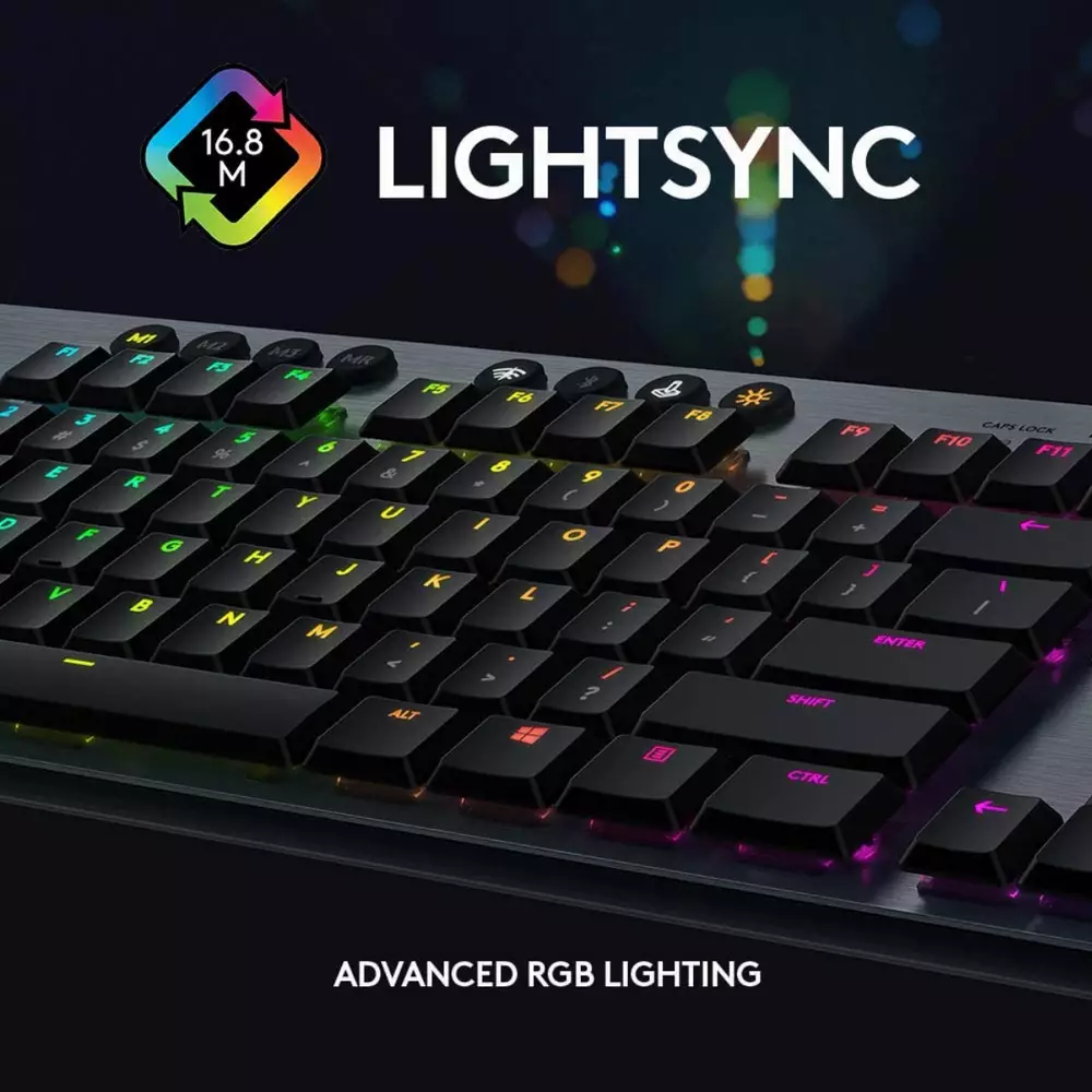 Безжична геймърска механична клавиатура Logitech G915 Lightspeed RGB, GL Tactile Switch