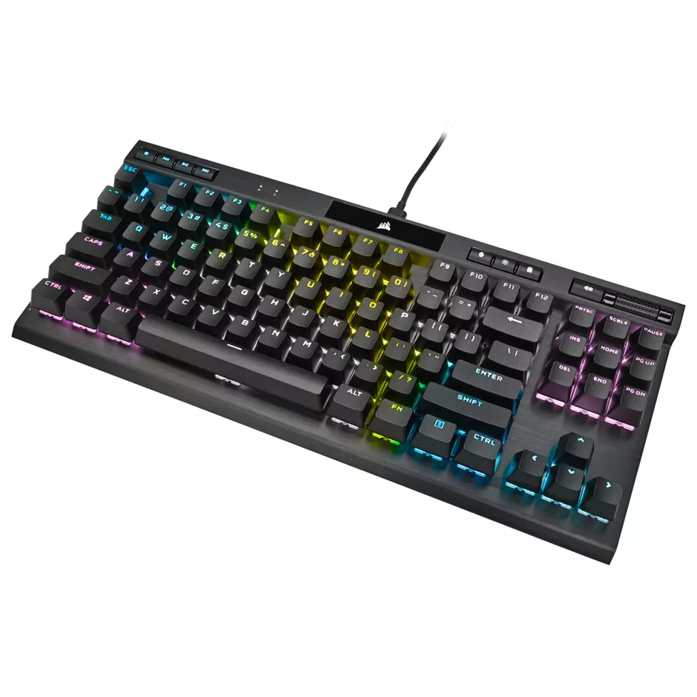 Геймърска клавиатура Corsair K70 TKL RGB, черен - CH-9119010-NA