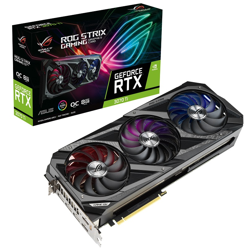 Видео картa ASUS ROG STRIX RTX 3070 Ti OC 8GB