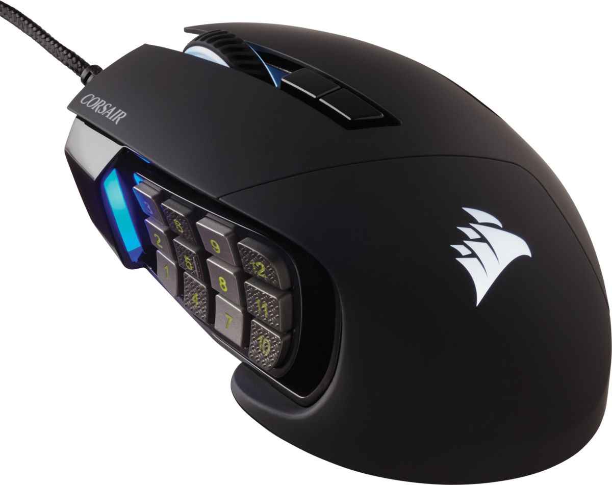 Геймърска мишка Corsair Scimitar RGB ELITE, черен - CH-9304211-EU
