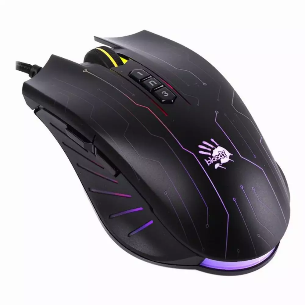 Геймърска клавиатура и мишка A4tech Bloody Illuminate B2500, Подсветка, Черна