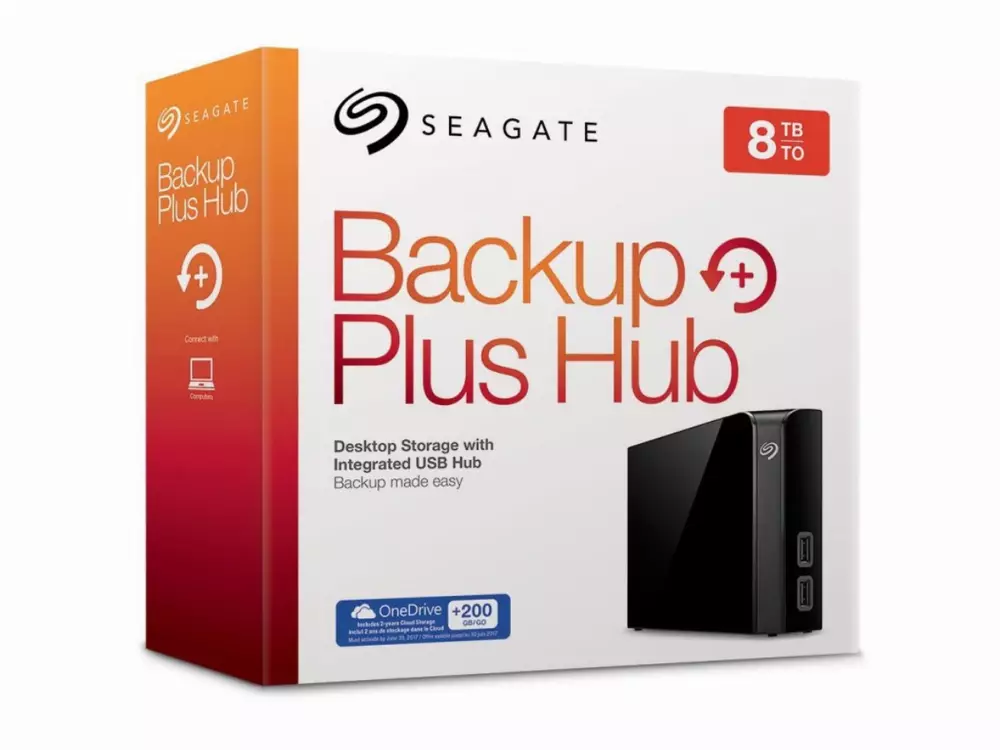 Външен диск 8TB Seagate Backup Plus Hub - STEL8000200