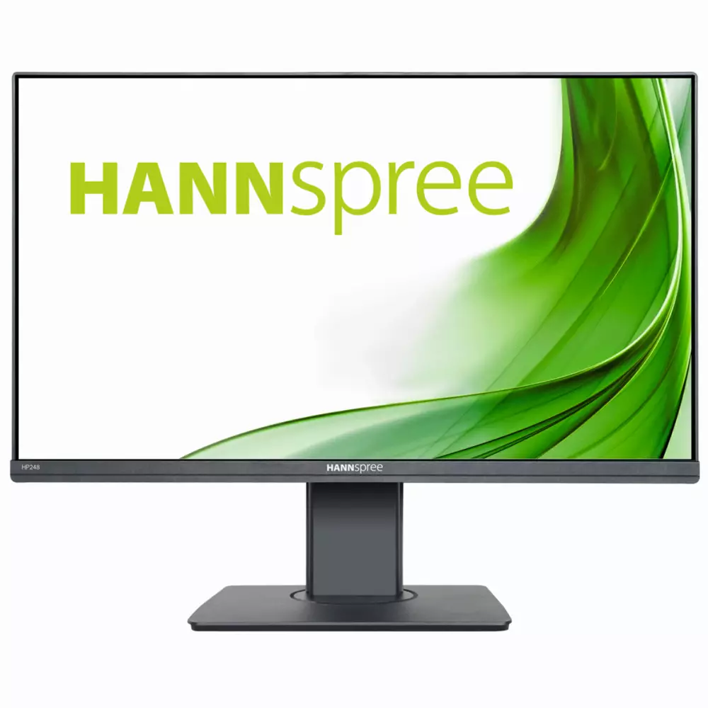 Монитор HANNSPREE HP248WJB, 23.8" FHD 1920x1080, Уеб камера 5Mp и микрофон, USB 3.0 HUB