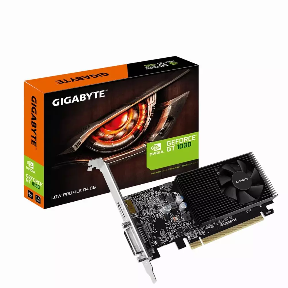 Видео карта GIGABYTE GeForce GT 1030 Low Profile D4 2G - GV-N1030D4-2GL