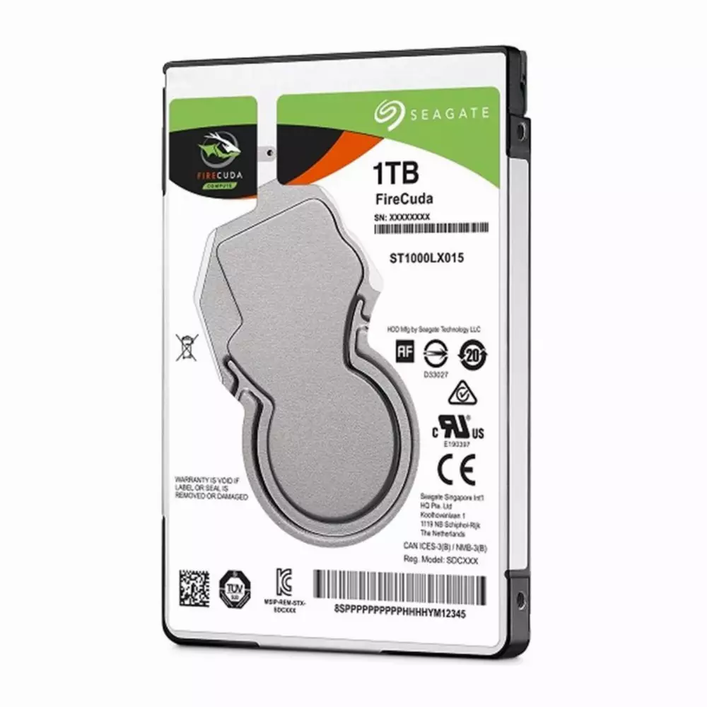 Твърд диск Seagate FireCuda 1TB, 128MB, 5400rpm, SATA 6Gb/s, 2.5" - ST1000LX015