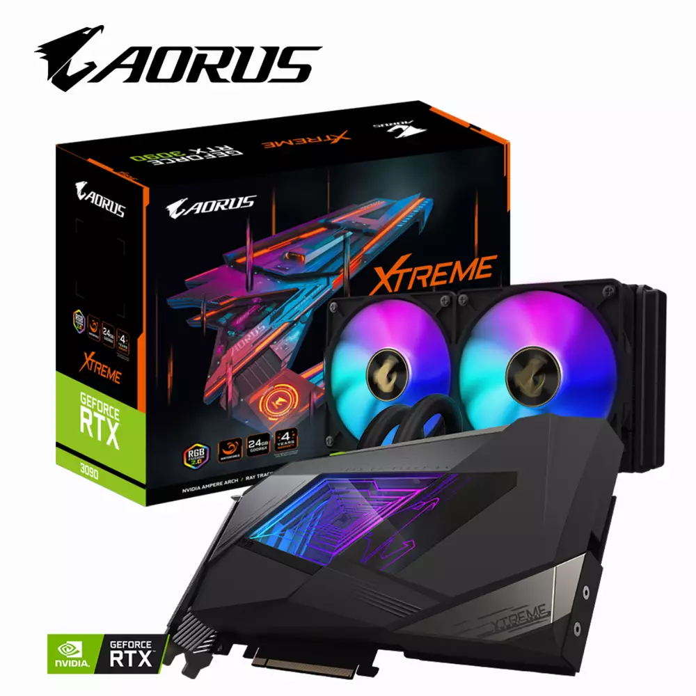 Видео карта GIGABYTE GeForce RTX 3090 AORUS XTREME WATERFORCE 24GB