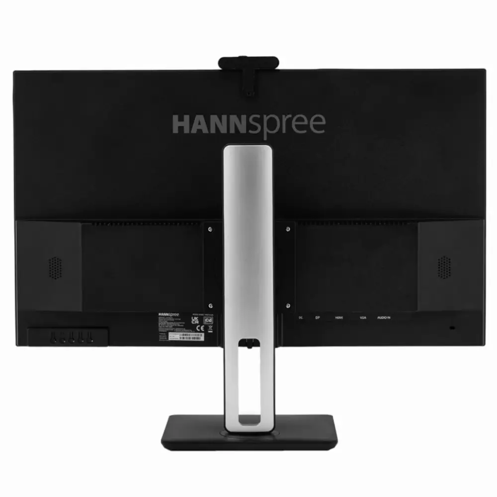 Монитор HANNSPREE HP248WJB, 27 inch, Wide, Full HD, 5 mpix вградена камера, D-Sub, HDMI, DP, Черен