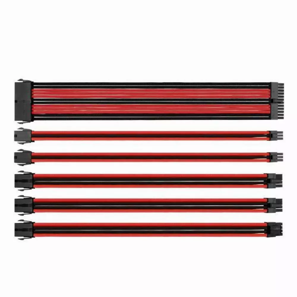 Комплект оплетени кабели Thermaltake TtMod Black/Red
