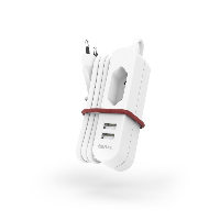 Мрежово зарядно HAMA 133751, 220V, 2 x USB, 2.4 A, Euro Socket, Бял