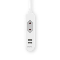 Мрежово зарядно HAMA 133751, 220V, 2 x USB, 2.4 A, Euro Socket, Бял
