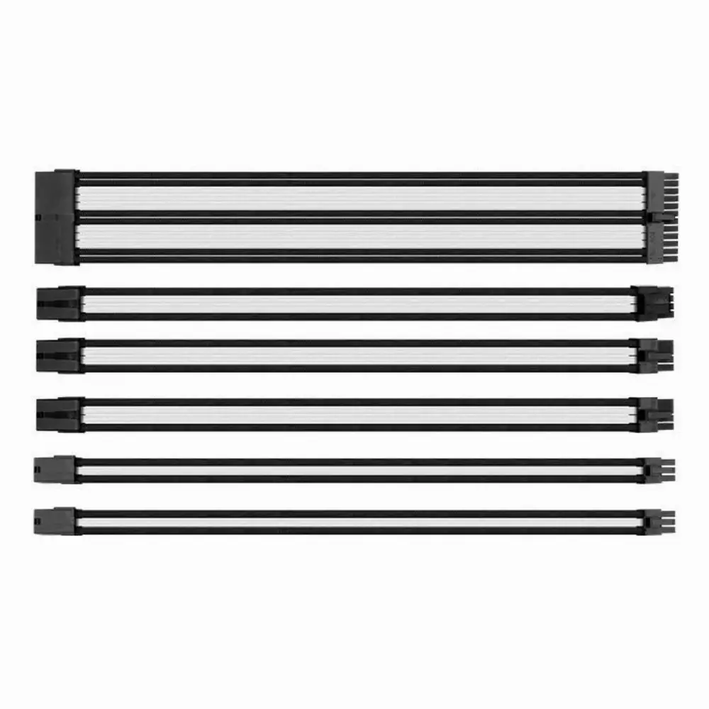 Комплект оплетени кабели Thermaltake TtMod, Black/White