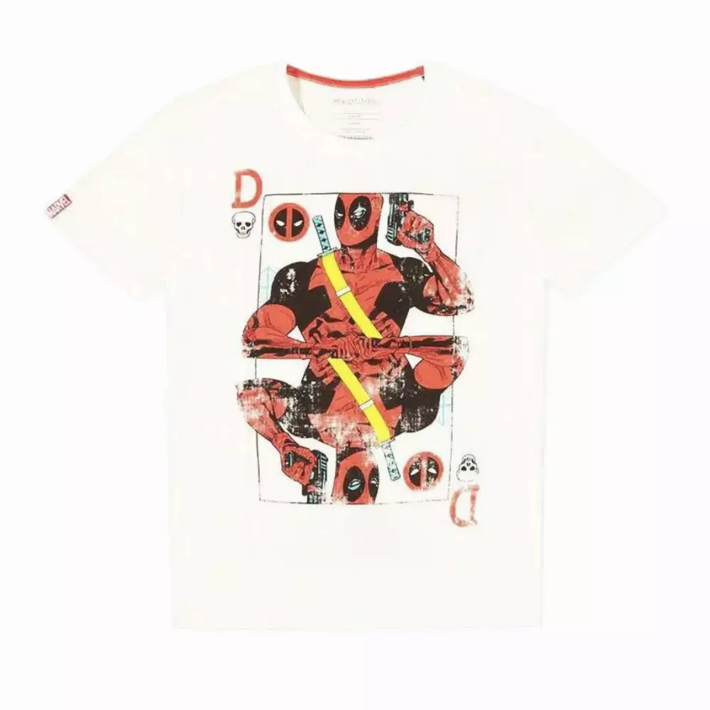 Тениска Bioworld Difuzed Deadpool - Card White T-Shirt, Size XXL