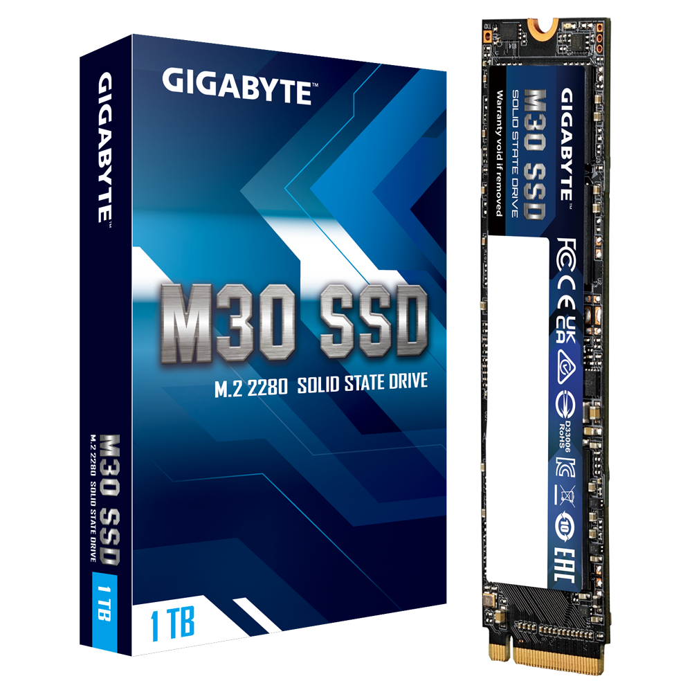 Диск SSD Gigabyte M30 1TB NVMe PCIe M.2 2280 PCIe Gen3x4