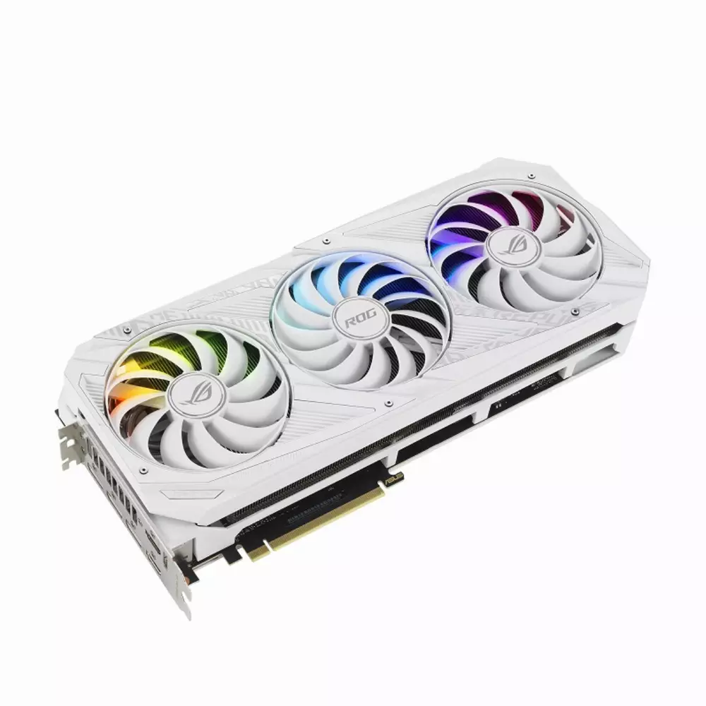 Видео карта ASUS ROG STRIX RTX 3080 White Edition OC 10GB V2 LHR - 90YV0FAA-M0NM00