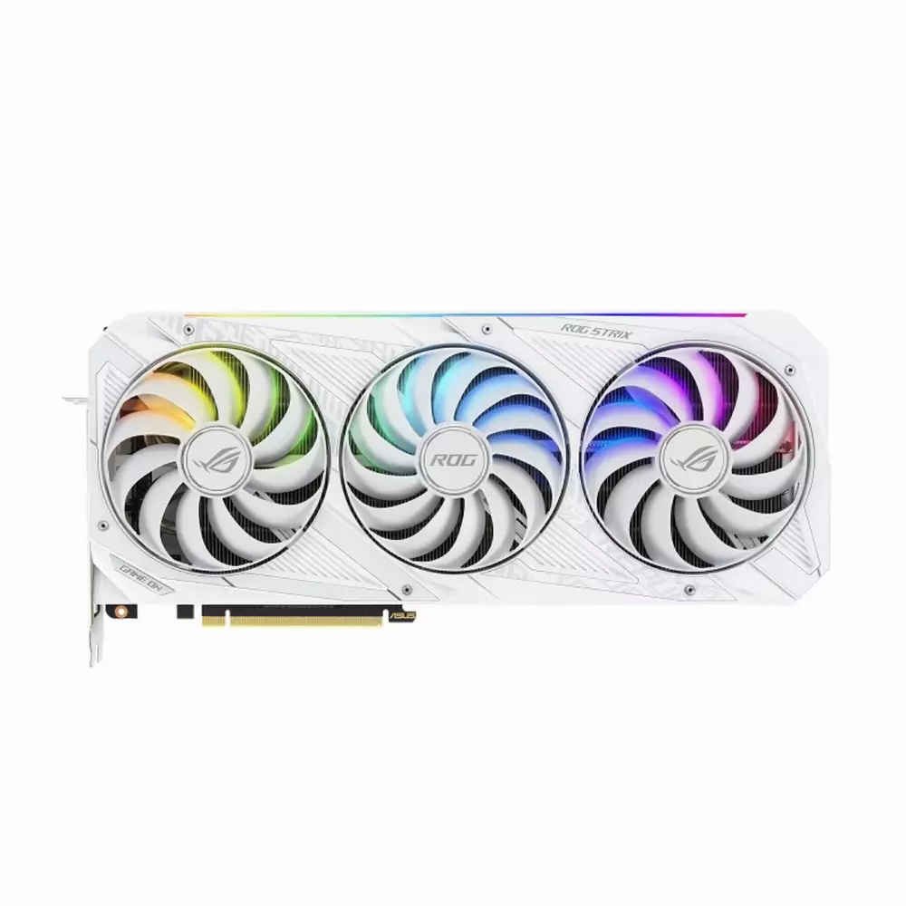 Видео карта ASUS ROG STRIX RTX 3080 White Edition OC 10GB V2 LHR - 90YV0FAA-M0NM00