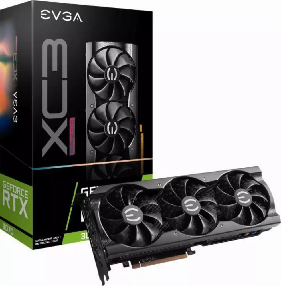 Комбо видео карта + захранване EVGA GeForce RTX 3070 XC3 ULTRA GAMING - 08G-P5-3755-KR + EVGA 850 B5 80 Plus BRONZE 850W - 220-B5-0850-V1