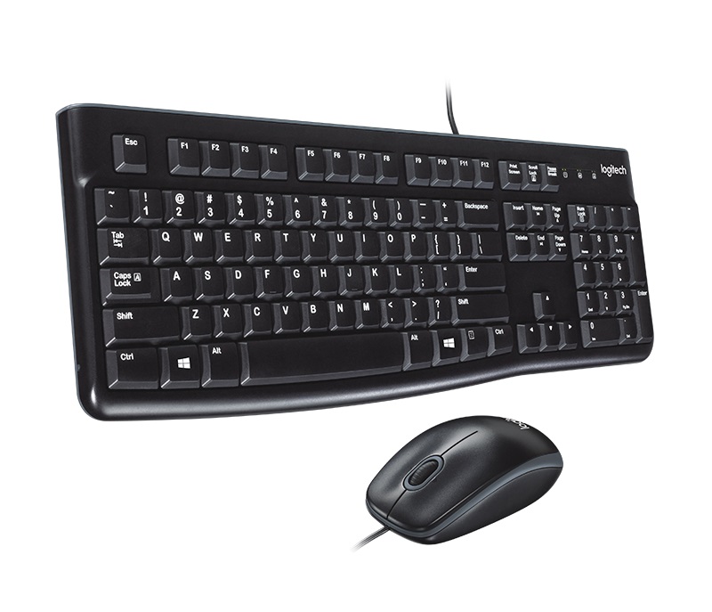 Клавиатура + мишка Logitech MK120 Corded Desktop Black US/BG - 920-002535