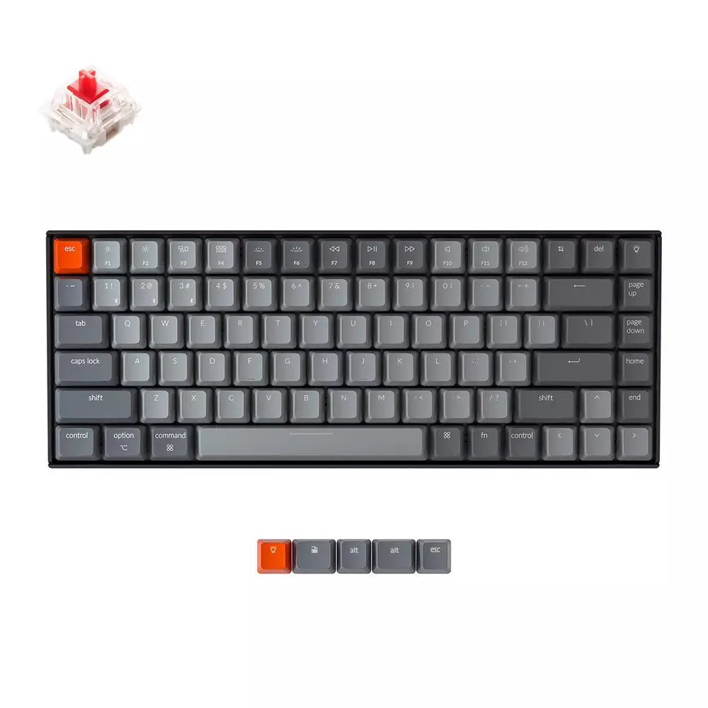 Gaming Μηχανικό πληκτρολόγιο Keychron K2 Hot-Swappable Compact Gateron Red Switch RGB LED Gateron Red Switch ABS