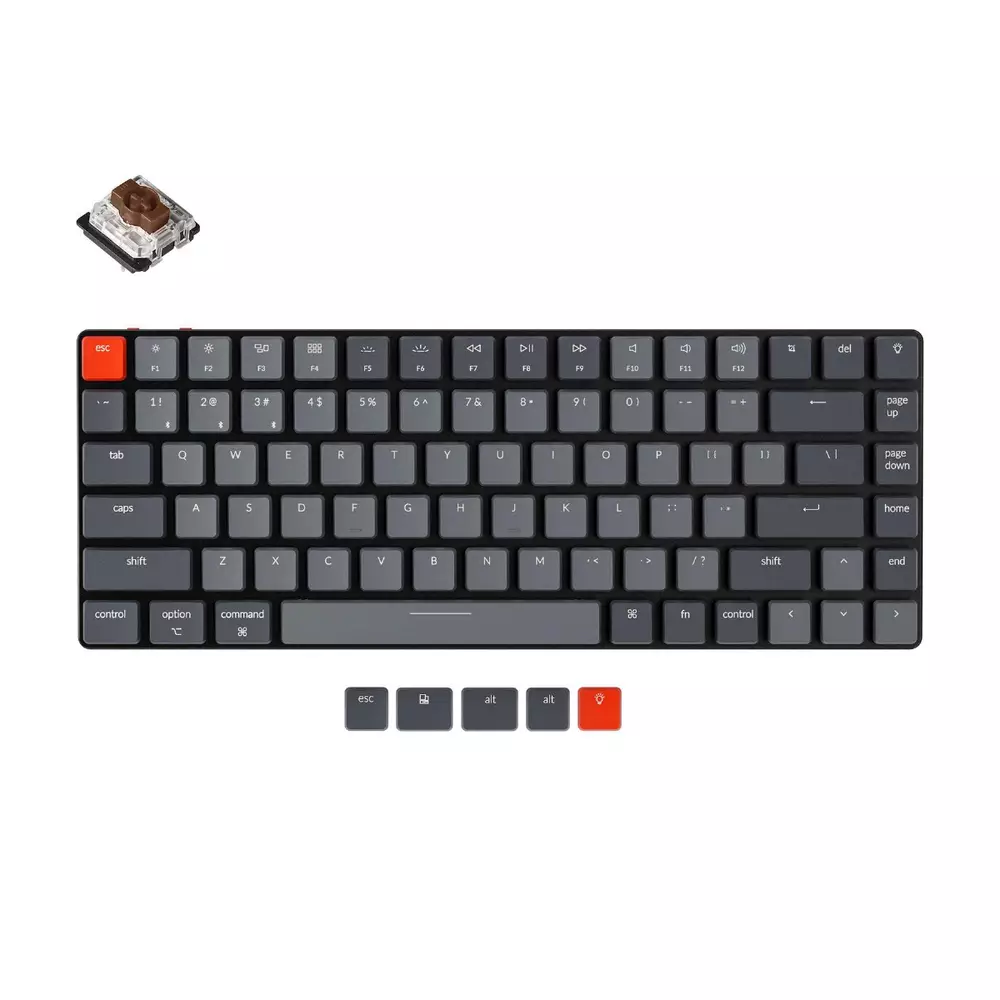 Геймърска Механична клавиатура Keychron K3 TKL Gateron Low Profile Brown Switch RGB LED Gateron Low Profile Brown Switch ABS