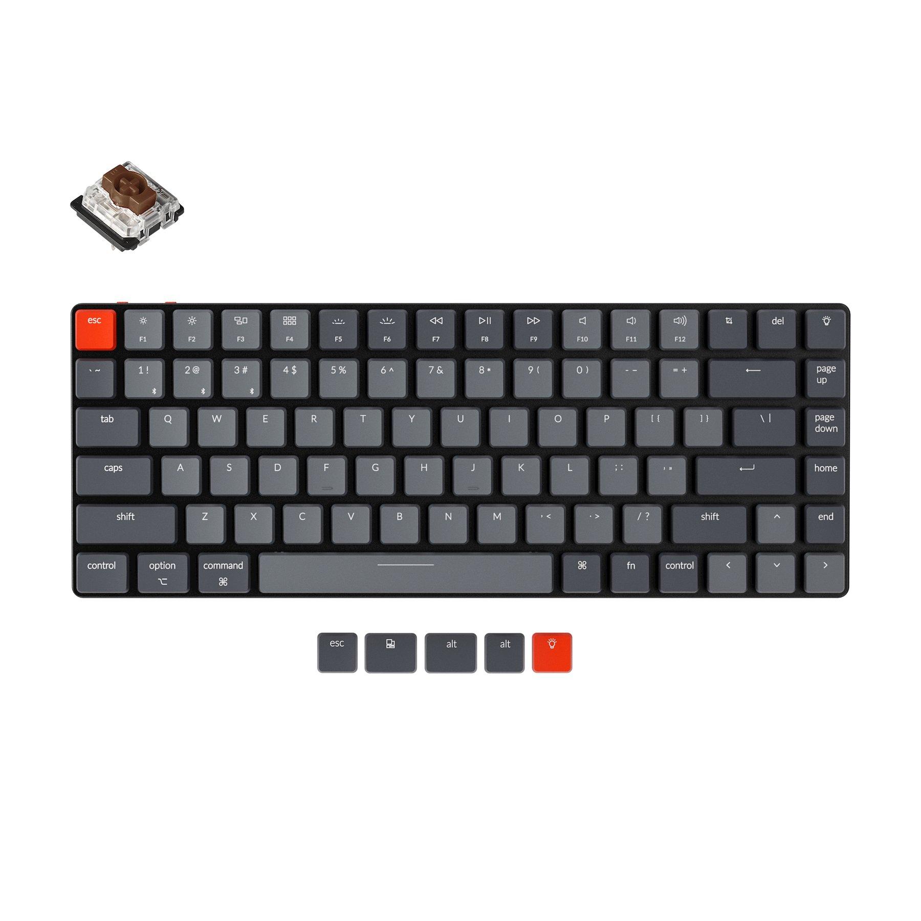 Геймърска Механична клавиатура Keychron K3 TKL Gateron Low Profile Brown Switch RGB LED Gateron Low Profile Brown Switch ABS