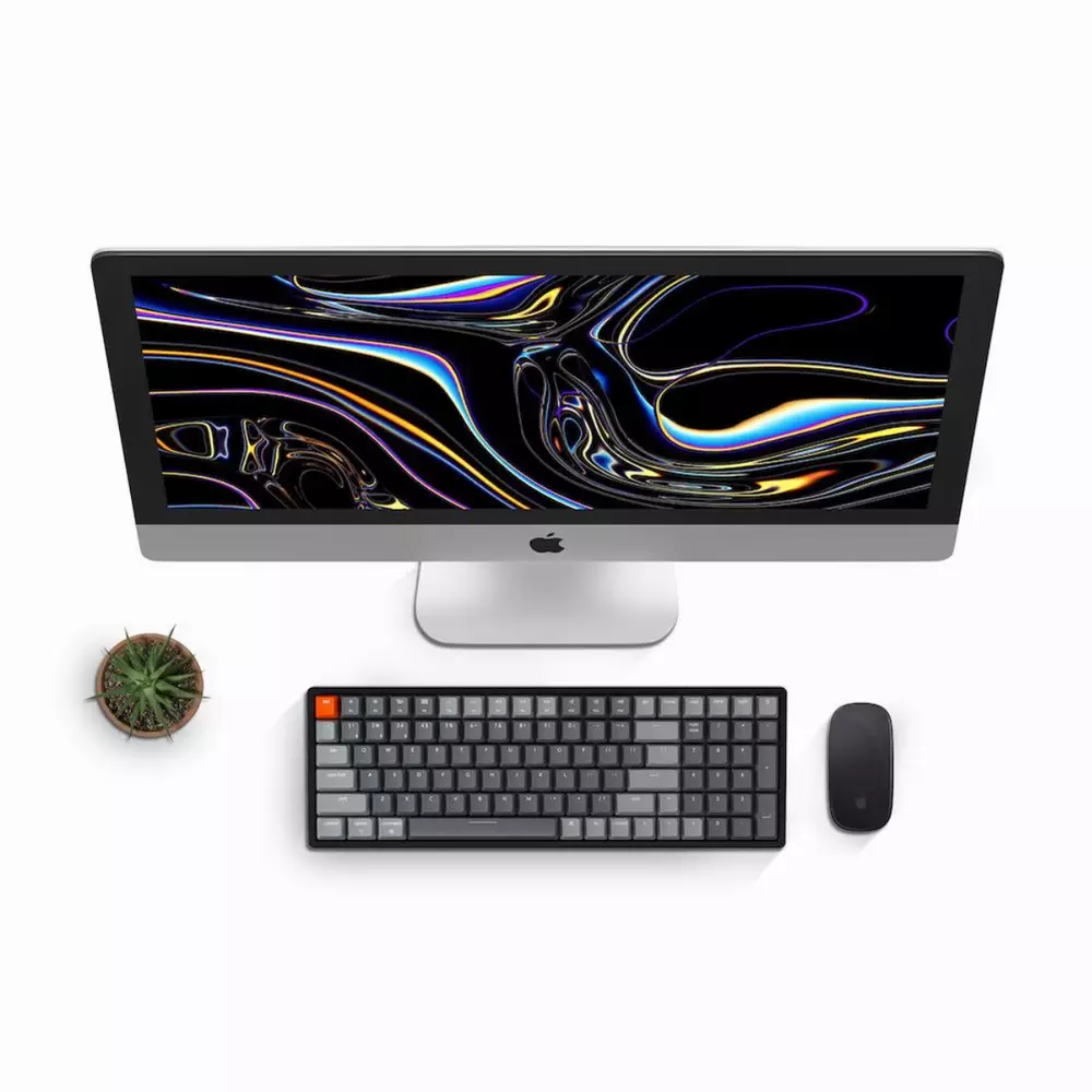 Геймърска Механична клавиатура Keychron K4 Hot-Swappable Full-Size Gateron Red Switch White LED Gateron Red Switch ABS